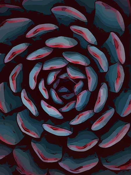 Close-up vetplant II - Succulent. van The Art Kroep