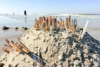 Zandkasteel op strand