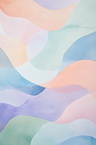 Zachte pastel aquarel kunst