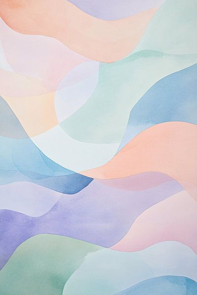 Zachte pastel aquarel kunst van Imperial Art House
