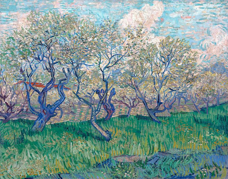 Obstgarten in Blüte, Vincent van Gogh von Meisterhafte Meister
