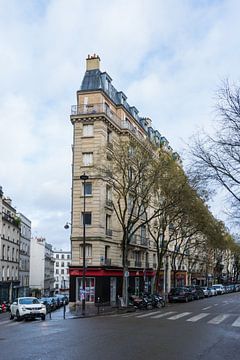 Straat in Montmartre in Parijs van Patrick Verhoef
