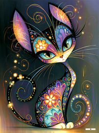 Boze zwarte kat / poes