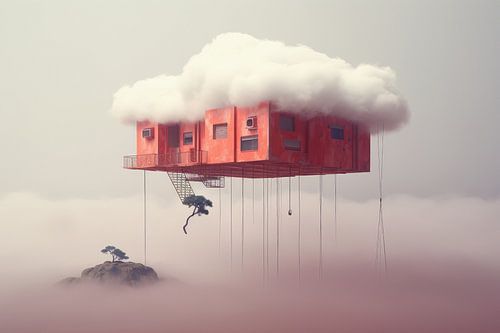 Bizarre surreal landscape of an alien alien planet