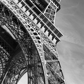 Parijs, Eiffeltoren, Frankrijk/ zwart-wit