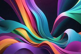 abstrakter Hintergrund Aurora Regenbogen von hisam colours