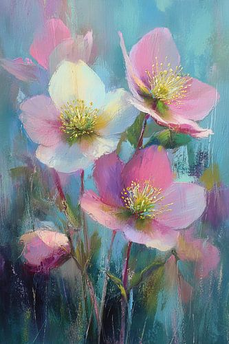 Roze en Witte Bloemen