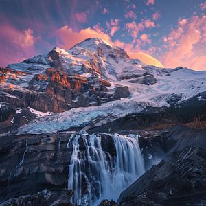 Gipfelglühen im Sonnenuntergang