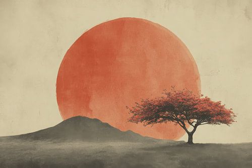 Japandi - Minimalist watercolour art