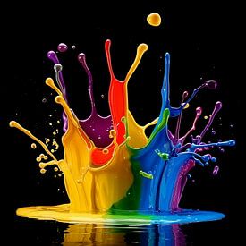 Dansen met verf van Koffie Zwart