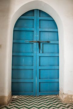 Azuurblauwe deur