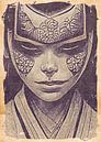 Samurai Girl retro art by Sahruddin Said thumbnail
