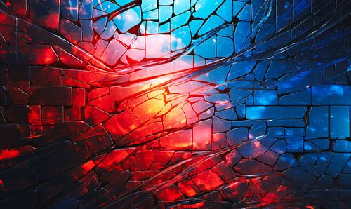 Dynamisch abstract schilderij