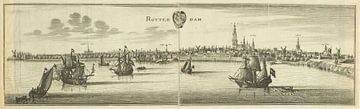 Gezicht op Rotterdam, Caspar Merian, 1654