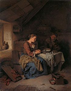 Het gebed voor de maaltijd, Cornelis Pietersz. Bega