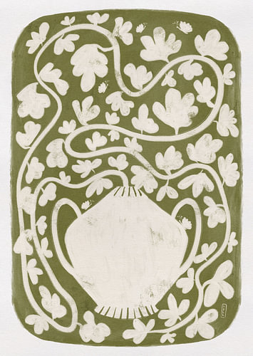 Gewundene botanische Vase