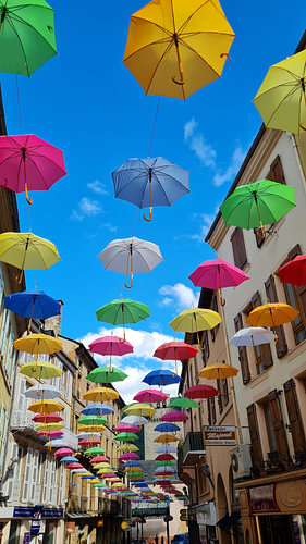 Colourful ceiling