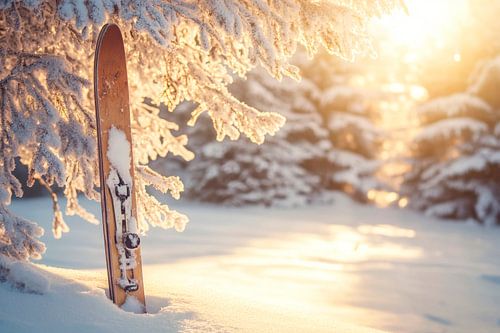 Skiën in de sneeuw