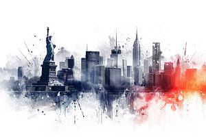 New Yorks Skyline Splash