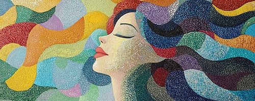 Gewelltes Haar | Dame mit Farben