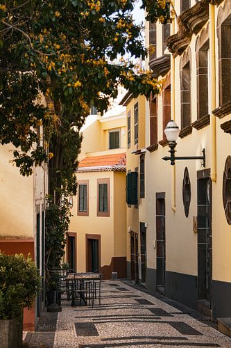 Historische gevels in Funchal, Madeira