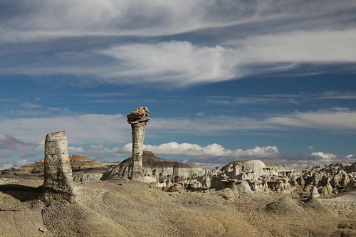 Bisti Badlands in de winter New Mexico, USA