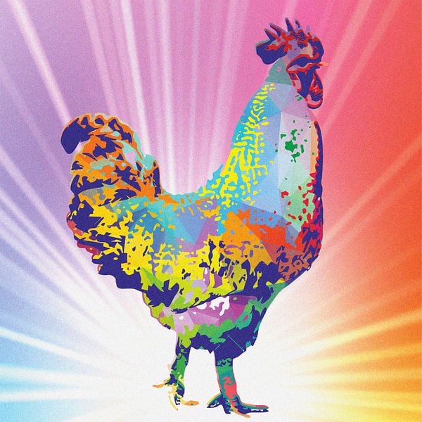 Rooster, MultiColor by Henk Bouckaert