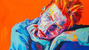 Orange David Bowie by May