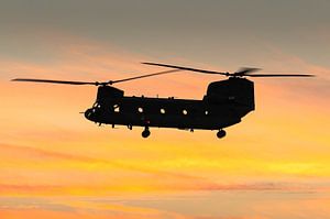 Chinook bij zonsondergang