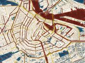 City map of Amsterdam | Midnight Gold | Red-Blue-Gold by Map Art Studio thumbnail