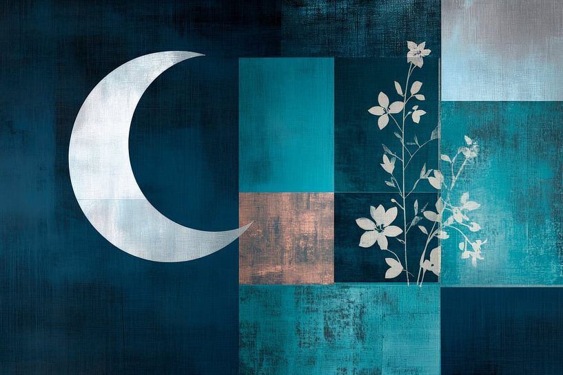 Fleur de lune au jeu de couleurs harmonieux par Poster Art Shop