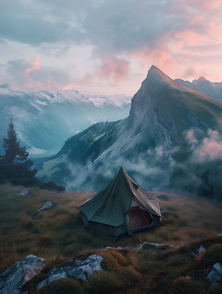 Alpenglanz am Tag von fernlichtsicht