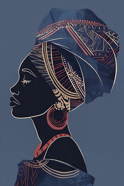 Elegantie in profielaanzicht van Poster Art Shop