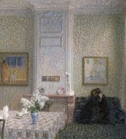 Interieur of Een liefhebbend paar, Leon De Smet