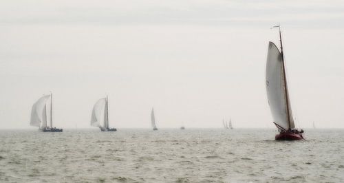 Zeilen in een schilderij