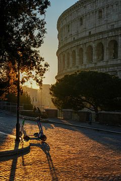 Straatkunst Colosseum Rome Italië van Martijn Jebbink Fotografie