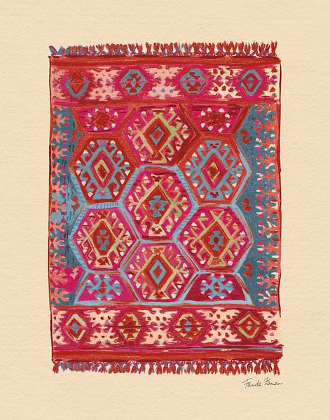 Moroccan Rug II Blue, Farida Zaman by Wild Apple