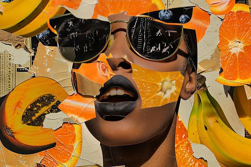 portret japanse vrouw met fruit