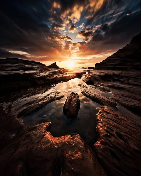 Evening by the sea by fernlichtsicht