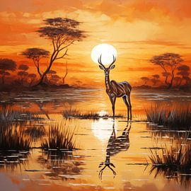 Gazelle in der Savanne