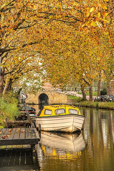 Ambiance automnale sur le canal d'Enkhuizen - la Charte par Harrie Muis