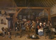 Jan Steen - Fête de mariage par 1000 Schilderijen Aperçu