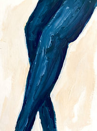 Crossed Blue Legs