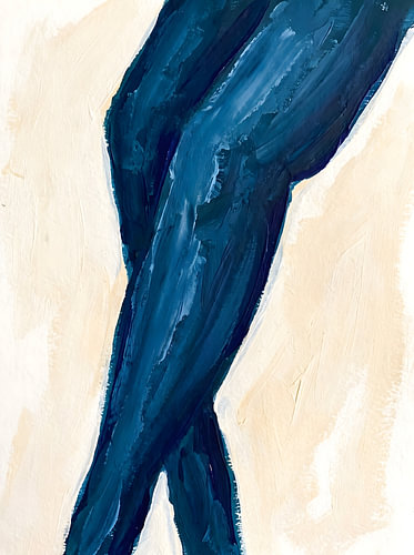 Crossed Blue Legs
