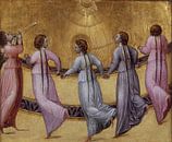 Giovanni di Paolo, Fünf tanzende Engel am Fuße eines Throns - 1436 von Atelier Liesjes Miniaturansicht