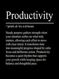 Productivity Definition – Schwarz von WordsThatInspire