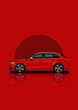 Kunstwagen Audi RS3 rot