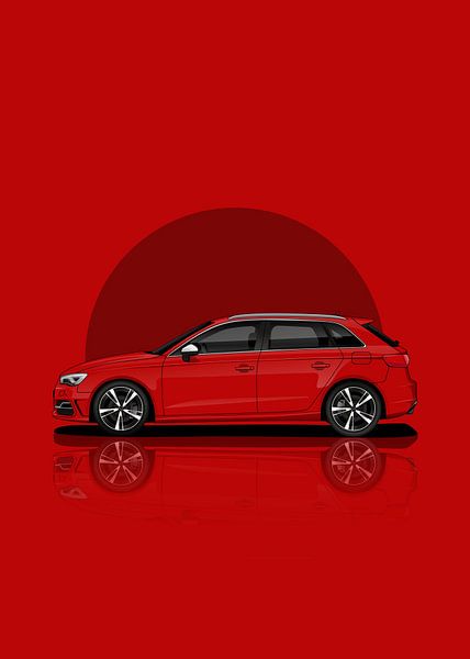 Art Car Audi RS3 red by D.Crativeart