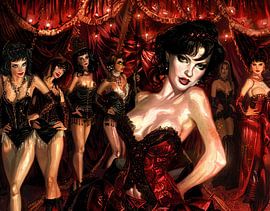 Illustration von Frauen im Rampenlicht