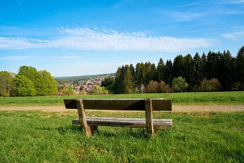 Banc dans un endroit romantique près de Braunlage